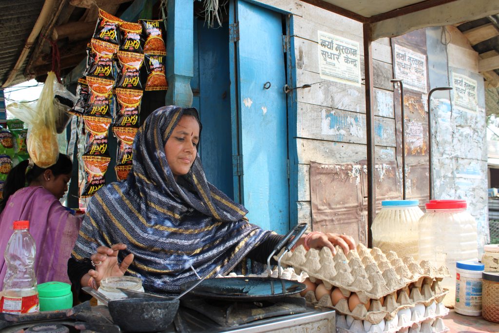 "I received business training and now have a grocery shop of my own. I sell different products and make omelettes."